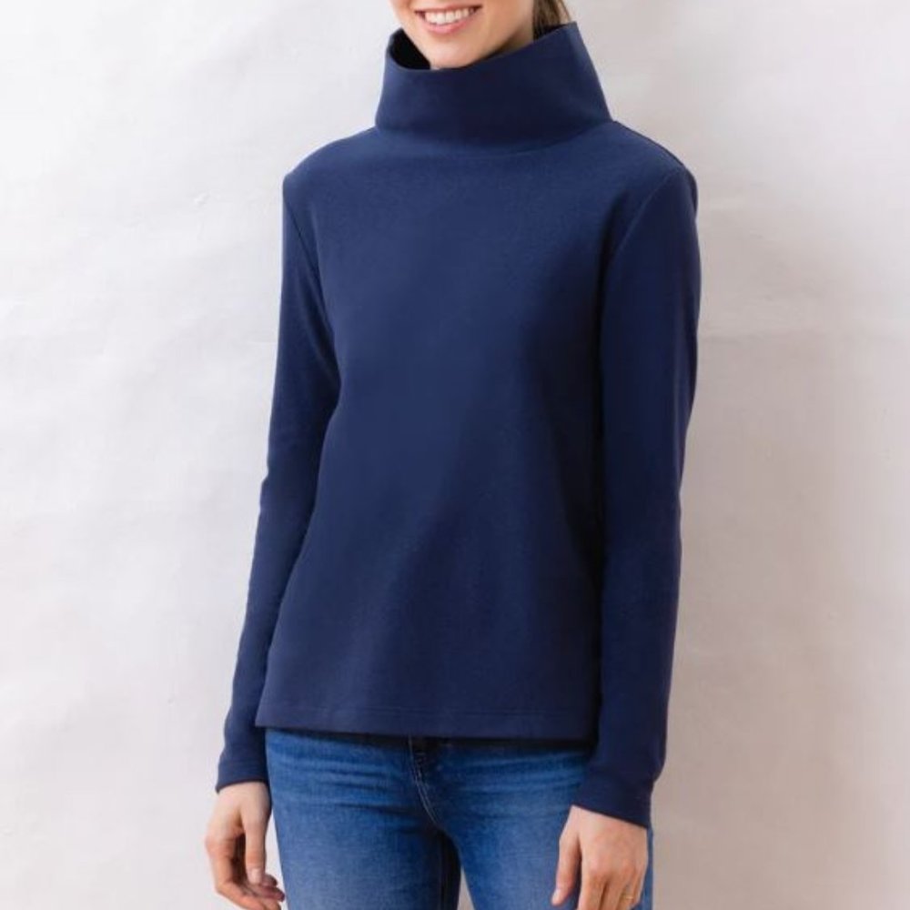 Dudley Stephens Greenpoint Turtleneck in Navy - Vello Fleece (XL)